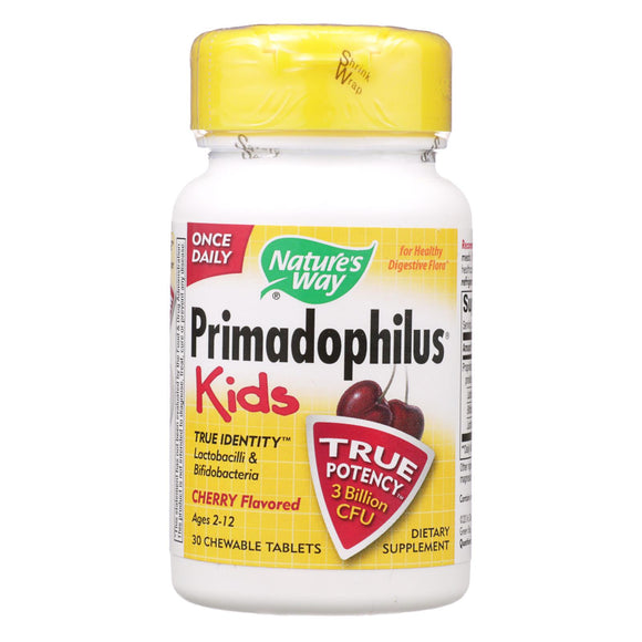 Nature's Way Dietary Supplement Cherry Flavored Primadophilus  - 1 Each - 30 Chew - Vita-Shoppe.com