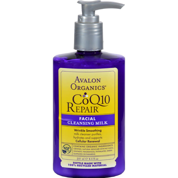 Avalon Organics Coq10 Facial Cleansing Milk - 8.5 Fl Oz - Vita-Shoppe.com