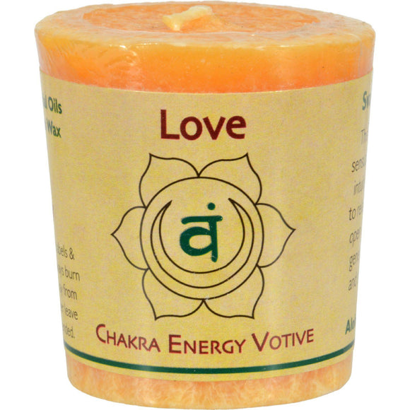 Aloha Bay Chakra Votive Canlde - Love - Case Of 12 - 2 Oz - Vita-Shoppe.com
