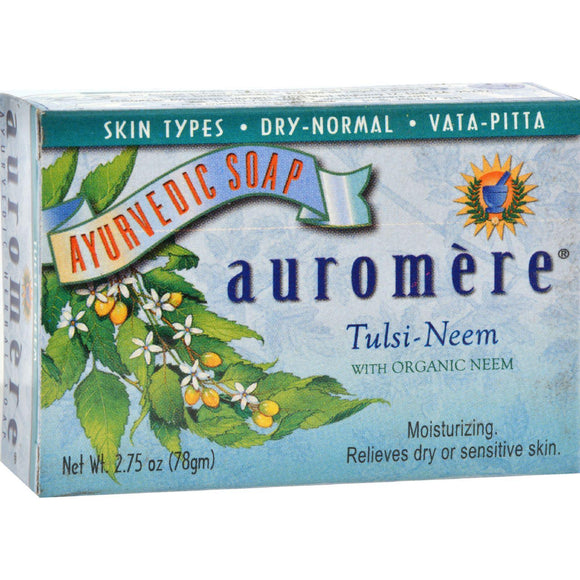 Auromere Ayurvedic Bar Soap Tulsi-neem - 2.75 Oz - Vita-Shoppe.com