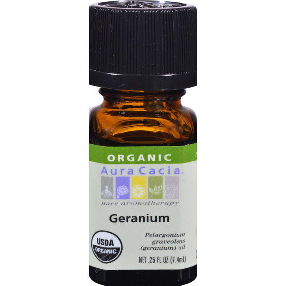 Aura Cacia Organic Geranium - .25 Oz - Vita-Shoppe.com