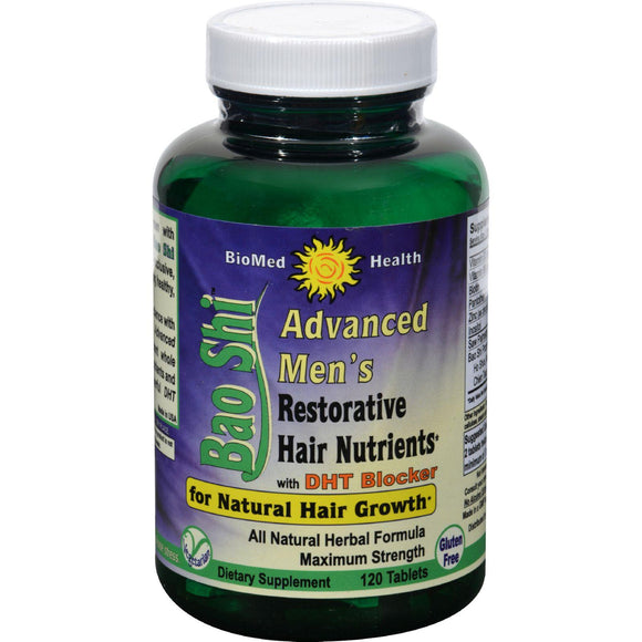 Biomed Health Advanced Bao Shi Men's Hair Supplement - 120 Tablets - Vita-Shoppe.com