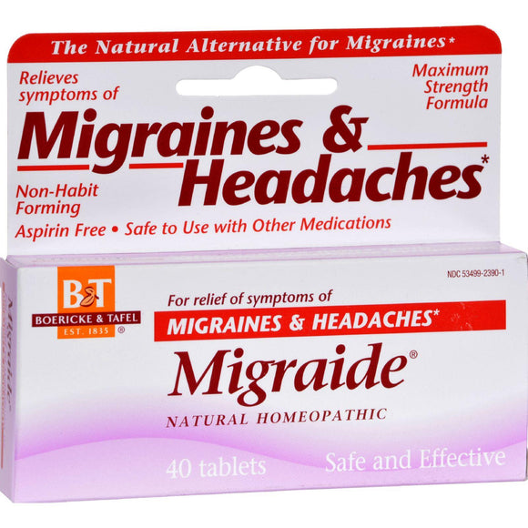 Boericke And Tafel Migraide - 40 Tablets - Vita-Shoppe.com