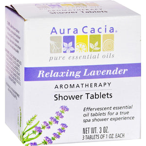 Aura Cacia Aromatherapy Shower Tablets Relaxing Lavender - 3 Tablets - Vita-Shoppe.com