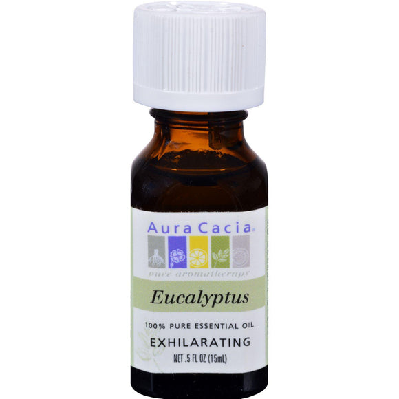Aura Cacia Pure Essential Oil Eucalyptus - 0.5 Fl Oz - Vita-Shoppe.com