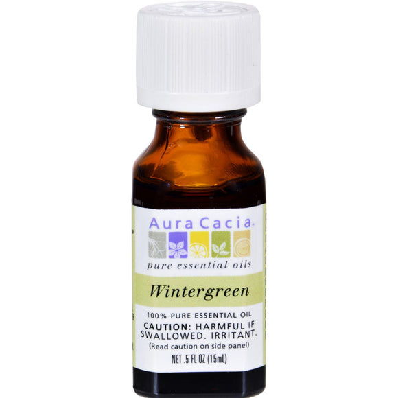 Aura Cacia Pure Essential Oil Wintergreen - 0.5 Fl Oz - Vita-Shoppe.com