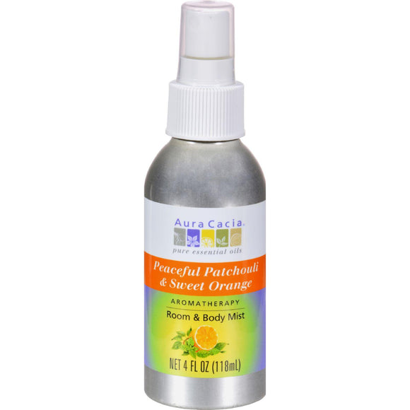 Aura Cacia Aromatherapy Mist Patchouli Sweet Orange - 4 Fl Oz - Vita-Shoppe.com
