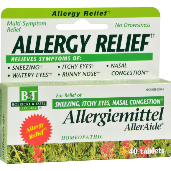 Boericke And Tafel Allergiemittel Alleraide - 40 Tablets - Vita-Shoppe.com