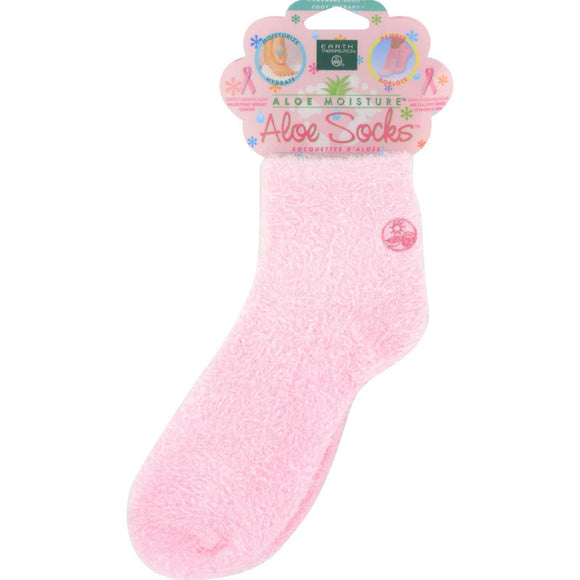 Earth Therapeutics Aloe Socks Pink - 1 Pair - Vita-Shoppe.com
