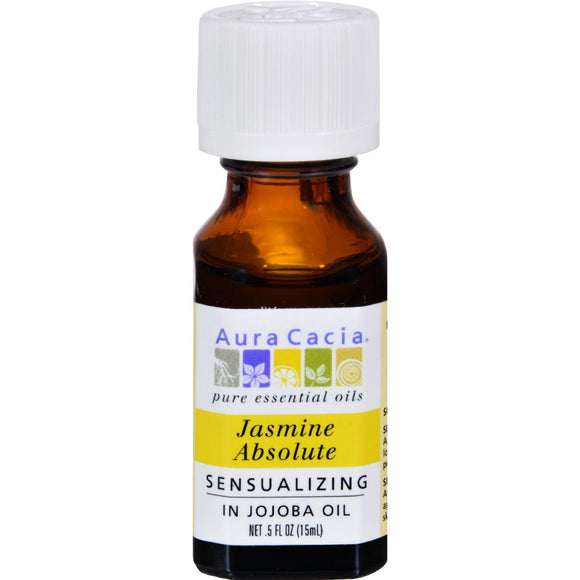 Aura Cacia Jasmine Absolute In Jojoba Oil - 0.5 Fl Oz - Vita-Shoppe.com