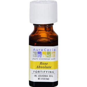 Aura Cacia Rose Absolute In Jojoba Oil - 0.5 Fl Oz - Vita-Shoppe.com