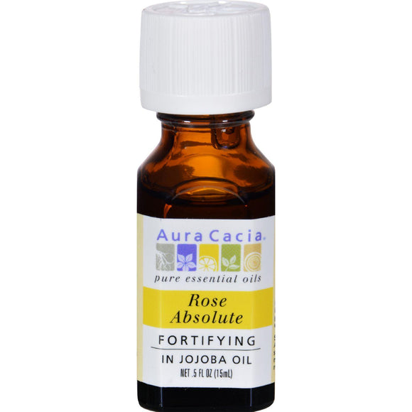 Aura Cacia Rose Absolute In Jojoba Oil - 0.5 Fl Oz - Vita-Shoppe.com