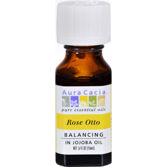 Aura Cacia Rose Otto In Jojoba Oil - 0.5 Fl Oz - Vita-Shoppe.com