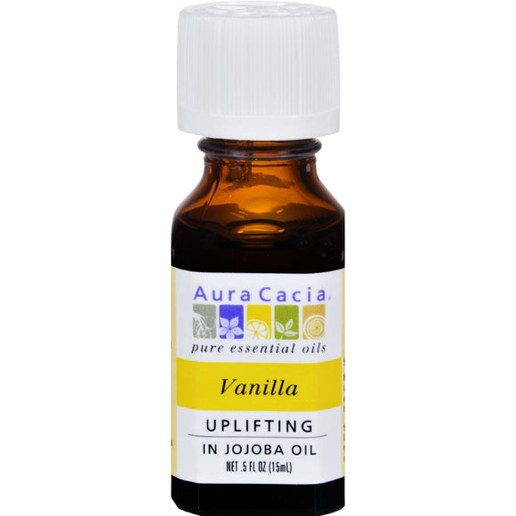 Aura Cacia Vanilla In Jojoba Oil - 0.5 Fl Oz - Vita-Shoppe.com