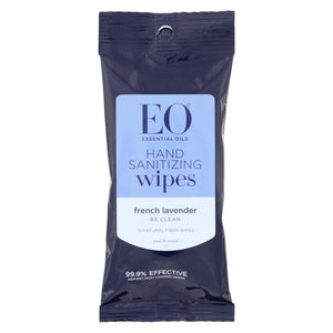 Eo Products Hand Sanitizer Wipes - Lavender - Case Of 6 - 10 Pack - Vita-Shoppe.com