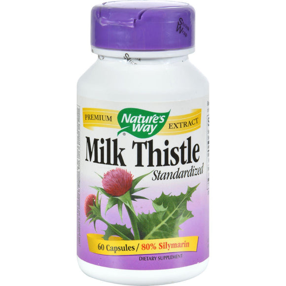 Nature's Way Milk Thistle Standardized - 60 Capsules - Vita-Shoppe.com