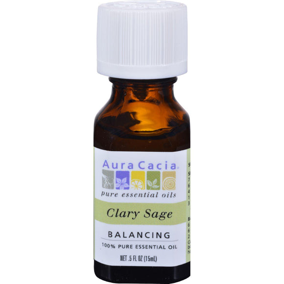 Aura Cacia Essential Oil Clary Sage - 0.5 Fl Oz - Vita-Shoppe.com