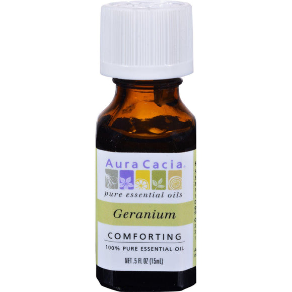 Aura Cacia Pure Essential Oil Geranium - 0.5 Fl Oz - Vita-Shoppe.com