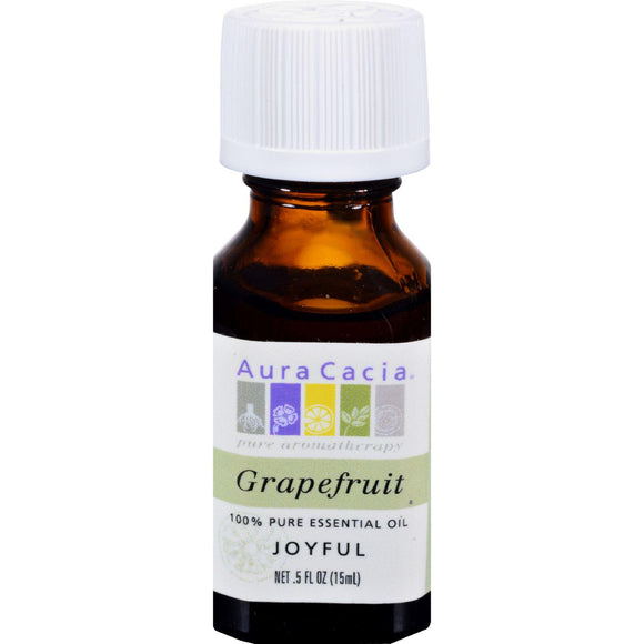 Aura Cacia Pure Essential Oil Grapefruit - 0.5 Fl Oz - Vita-Shoppe.com