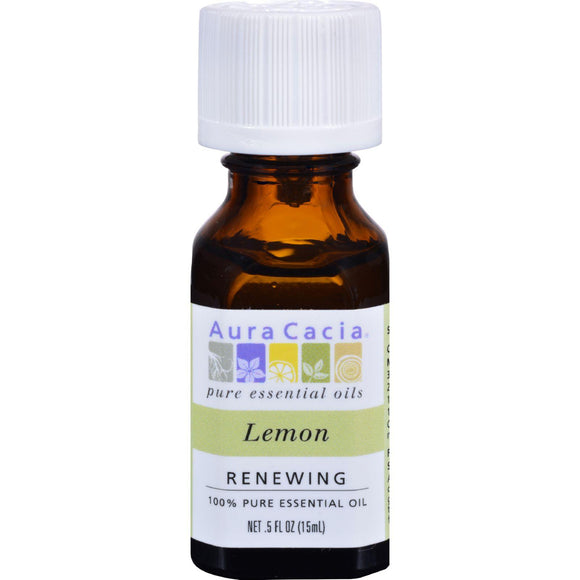 Aura Cacia Essential Oil - Lemon - 0.5 Fl Oz - Vita-Shoppe.com