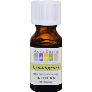Aura Cacia Pure Essential Oil Lemongrass - 0.5 Fl Oz - Vita-Shoppe.com