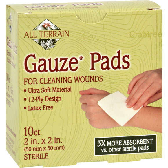 All Terrain Gauze Pads Latex Free - 10 Pads - Vita-Shoppe.com