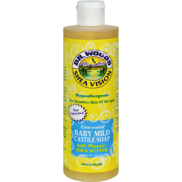 Dr. Woods Shea Vision Pure Castile Soap Baby Mild With Organic Shea Butter - 16 Fl Oz - Vita-Shoppe.com