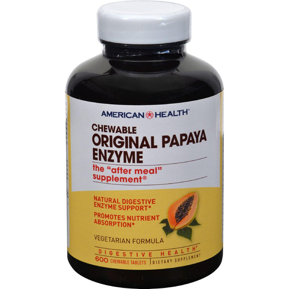 American Health Original Papaya Enzyme Chewable - 600 Tablets - Vita-Shoppe.com