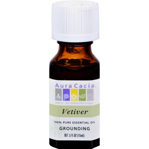 Aura Cacia Pure Essential Oil Vetiver - 0.5 Fl Oz - Vita-Shoppe.com