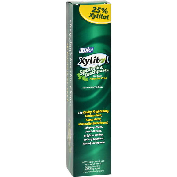 Epic Dental Spearmint Toothpaste - Fluoride Free - 4.9 Oz - Vita-Shoppe.com