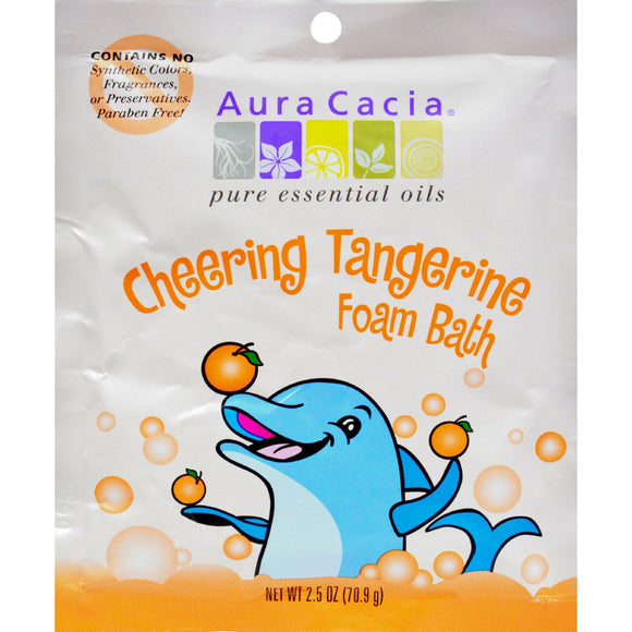 Aura Cacia Cheering Foam Bath Tangerine And Sweet Orange Essential Oils - Case Of 6 - 2.5 Oz - Vita-Shoppe.com