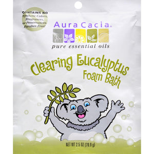 Aura Cacia Clearing Foam Bath - Eucalyptus - Case Of 6 - 2.5 Oz - Vita-Shoppe.com