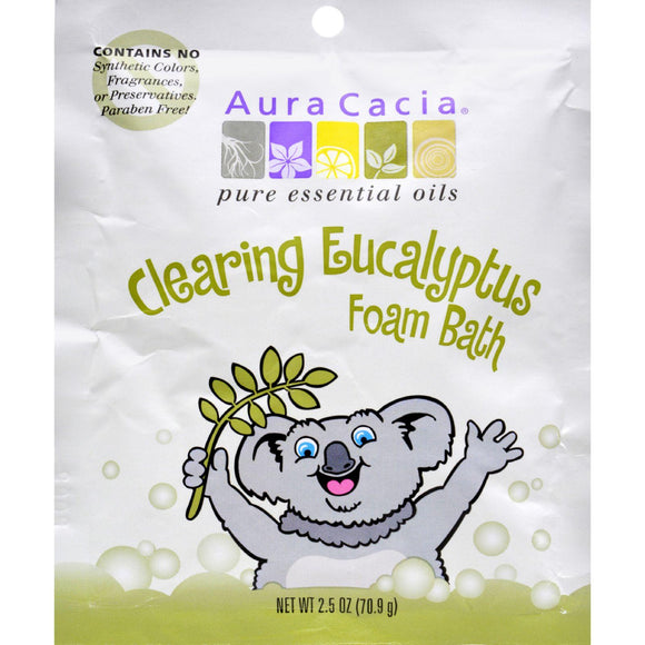 Aura Cacia Clearing Foam Bath - Eucalyptus - Case Of 6 - 2.5 Oz - Vita-Shoppe.com