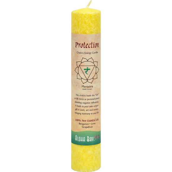 Aloha Bay Chakra Pillar Candle Protection Yellow - 1 Candle - Vita-Shoppe.com