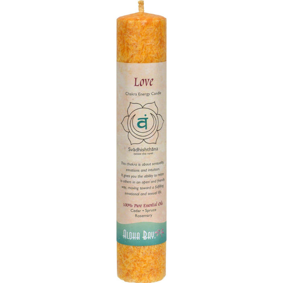 Aloha Bay Chakra Pillar Candle Love - 1 Candle - Vita-Shoppe.com