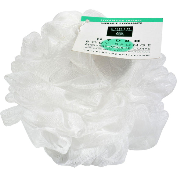 Earth Therapeutics Hydro Body Sponge With Hand Strap White - 1 Sponge - Vita-Shoppe.com