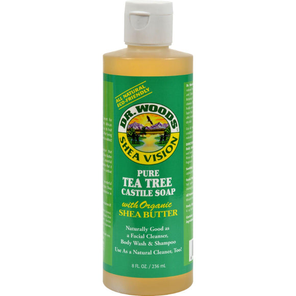 Dr. Woods Shea Vision Pure Castile Soap Tea Tree - 8 Fl Oz - Vita-Shoppe.com