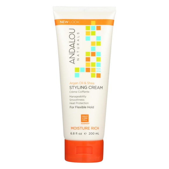 Andalou Naturals Argan Oil And Shea Styling Cream - 6.8 Fl Oz - Vita-Shoppe.com