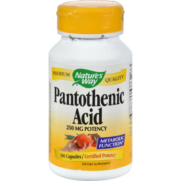 Nature's Way Pantothenic Acid - 250 Mg - 100 Capsules - Vita-Shoppe.com