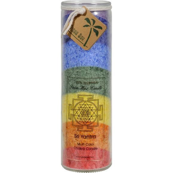 Aloha Bay Unscented Chakra Jar Rainbow Sri Yantra 7 Color - 1 Candle - Vita-Shoppe.com