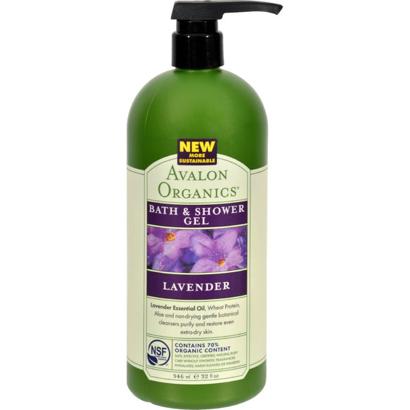 Avalon Organics Bath And Shower Gel Lavender - 32 Fl Oz - Vita-Shoppe.com