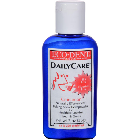 Eco-dent Toothpowder Daily Care - Cinnamon - 2 Oz - Vita-Shoppe.com