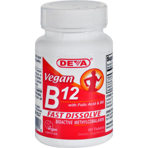 Deva Vegan B12 Sublingual - 90 Sublingual Tablets - Vita-Shoppe.com