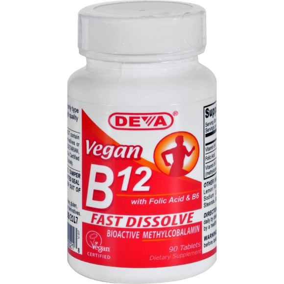 Deva Vegan B12 Sublingual - 90 Sublingual Tablets - Vita-Shoppe.com