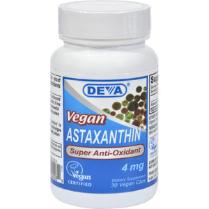 Deva Vegan Astaxanthin Super Antioxidant - 4 Mg - 30 Capsules - Vita-Shoppe.com