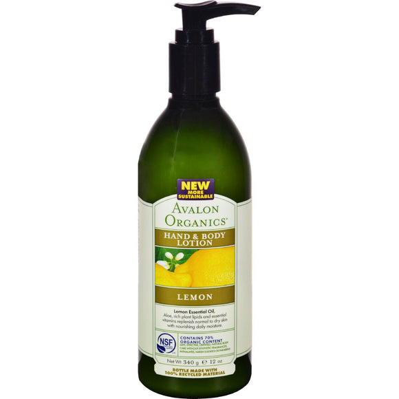 Avalon Organics Hand And Body Lotion Lemon - 12 Fl Oz - Vita-Shoppe.com