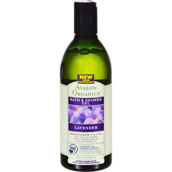 Avalon Organics Bath And Shower Gel Lavender - 12 Fl Oz - Vita-Shoppe.com