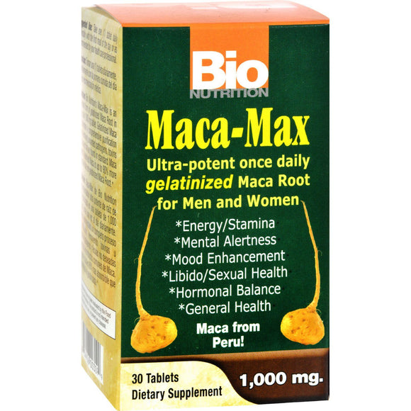 Bio Nutrition Maca-max - 1000 Mg - 30 Tablets - Vita-Shoppe.com