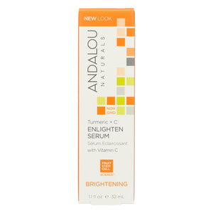 Andalou Naturals Enlighten Serum Turmeric + C Brightening - 1.1 Oz - Vita-Shoppe.com