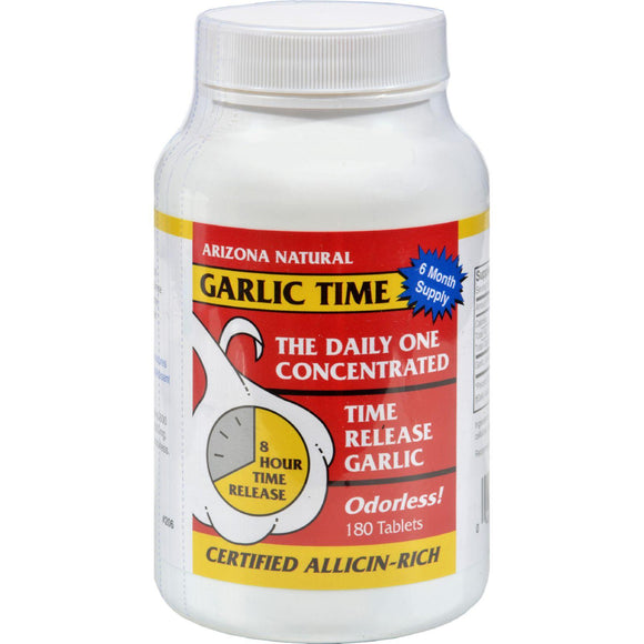 Arizona Natural Resource Garlic Time - 180 Tablets - Vita-Shoppe.com